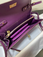 kelly woc 20.5 purple epsom gold hardware