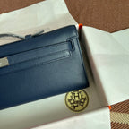 HM Kelly Cut 31cm Navy Swift Leather Shw