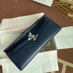 HM Kelly Cut 31cm Navy Swift Leather Shw