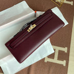 HM Kelly Cut 31cm Maroon Swift Leather Ghw