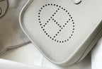 Mini Evelyne 18cm Light Grey Togo Silver Hardware