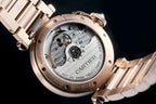 pasha 35mm automatic pink gold white dial
