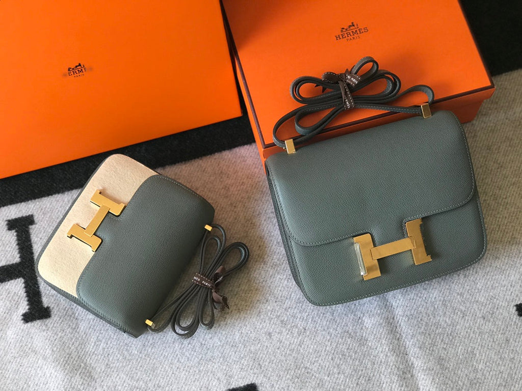 constance 24 bleu orange epsom leather gold hardware