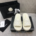 CC 2021 Logo Mules Ivory Quilted Lambskin 688659