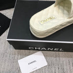CC 2021 Logo Mules Ivory Quilted Lambskin 688659