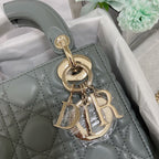 mini lady 17 rock gray lambskin