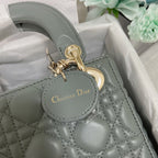 mini lady 17 rock gray lambskin