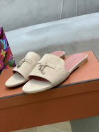 LP SUMMER CHARMS SANDALS LIGHT GRAY AND PINK SUEDE