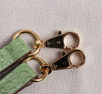 HM KELLY MINI 19 PICKLE CROCODILE EMBOSSED CALFSKIN GOLD HARDWARE