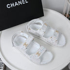 CC 25S Dad Sandal White  Tweed Calfskin