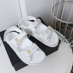 CC 25S Dad Sandal White  Tweed Calfskin