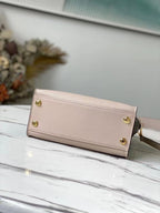 on my size pm 25cm greige calfskin brown monogram canvas