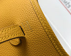 Mini Evelyne 18cm Dark Yellow Togo Ghw