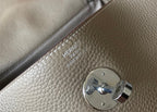 HM LINDY 30 BAG IN PEANUT BROWN CALFSKIN SILVER HARDWARE