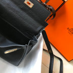 HM Mini Kelly 20cm Black Togo Leather Gold Hardware