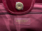 cc shopping bag 40cm burgundy calfskin gold hardware