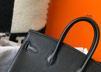 HM BIRKIN 30CM BLACK TOGO LEATHER SILVER HARDWARE