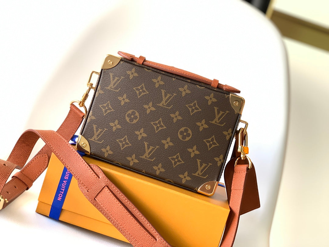 LV x NBA Handle Trunk Bag 21.5cm Brown Monogram Canvas GHW