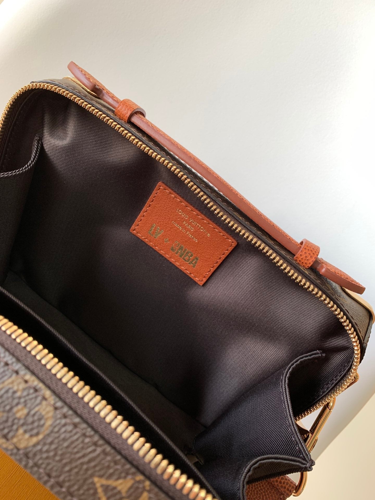 LV x NBA Handle Trunk Bag 21.5cm Brown Monogram Canvas GHW