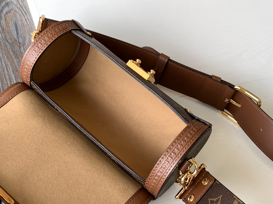 LV Papillon Trunk 19cm Brown Monogram Canvas & Cowhide GHW
