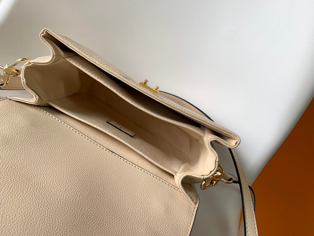 LV Pochette Métis Brown Beige Monogram Embossed Empreinte Leather