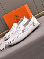 HM Men's Loafer White Cowhide 509529