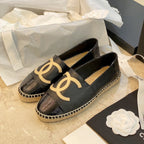espadrilles black lambskin