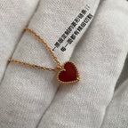 VCA Heart Red Gold 1 Motifs Bracelet