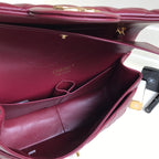 flap bag jumbo 30 burgundy lambskin gold hardware