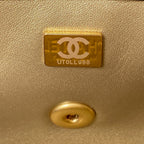 Classic Mini Flap Bag 20cm black lambskin gold hardware