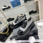 CC Sneaker 45mm Black Grey Wrinkled Lambskin And Cowhide