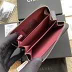 CC Classic Zipper Card Holder Black Caviar Sliver Steel 229630