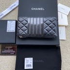 CC Classic Phone Pouch Black Lambskin Sliver Steel 229650