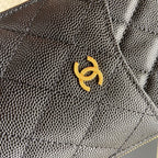 CC Classic Phone Pouch Black Caviar GHW 229654
