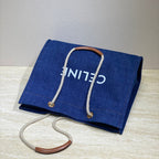 CANVAS TOTE 43 NAVY BLUE DENIM