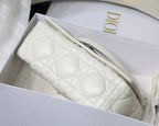 medium caro 25.5 white calfskin black hardware