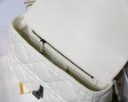 medium caro 25.5 white calfskin black hardware