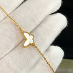 VCA Butterfly White Mop Gold 1 Motifs Bracelet