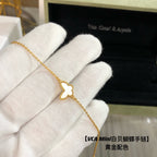 VCA Butterfly White Mop Gold 1 Motifs Bracelet