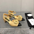 CC 25C 5CM Slingback Flats Buff Yellow Leather 213243