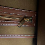 Celine Horizontal Cabas Bag Triomphe Black Brown Canvas & Calfskin