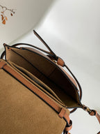Mini Gate Dual Bag 21cm Tan Calfskin