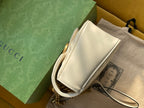 GG MARMONT MATELASSÉ LARGE 26 BAG WHITE CALFSKIN