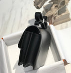CONSTANCE 24CM BLACK CALFSKIN SILVER HARDWARE