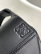 Loew Puzzle Small 18cm Black Leather Belt Bag