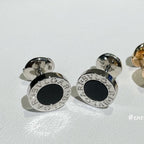 BVL EARRINGS CLUSTER BLACK GOLD PINK