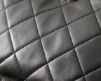cc hobo bag 26cm black lambskin silver hardware
