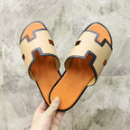 HM IZMIR SANDAL TANGERINE AND PEACH CALFSKIN