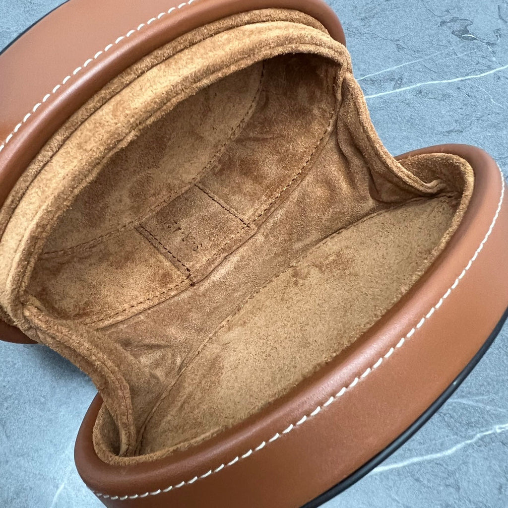 Celine Oval Minaudière Cuir Triomphe Brown Calfskin