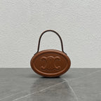 Celine Oval Minaudière Cuir Triomphe Brown Calfskin